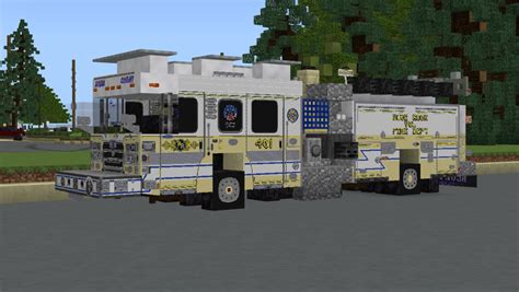 Minecraft Fire Truck 2022 Pierce Enforcer Made With Maps Rminecraft