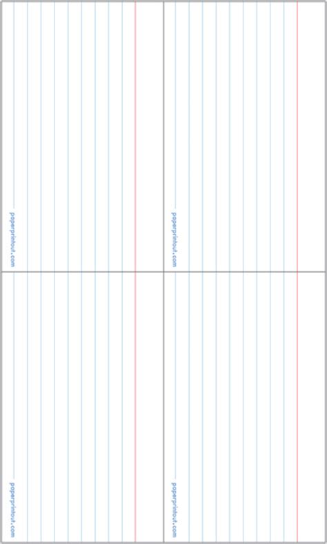 Free Printable Index Card Template
