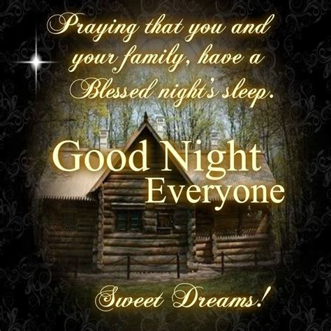 Good Night Everyone Sweet Dreams Good Night Blessings Good Night