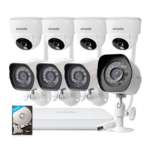 Zmodo Wireless Home Security Cameras System 1080p 8ch Hdmi Nvr 500gb