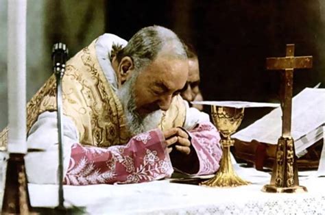 Padre Pio Celebrating Mass Catholic For Life