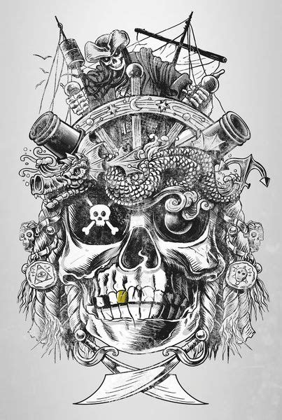 No Quarter Art Print By Jorge Garza Pirate Skull Tattoos Pirate Art