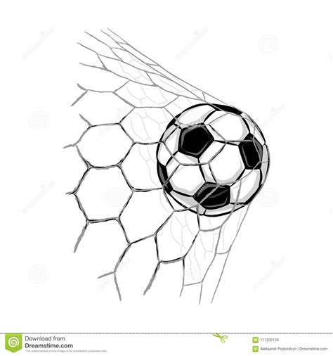 Soccer Ball Goal Stock Vector Illustration Of Pentagon 111205159