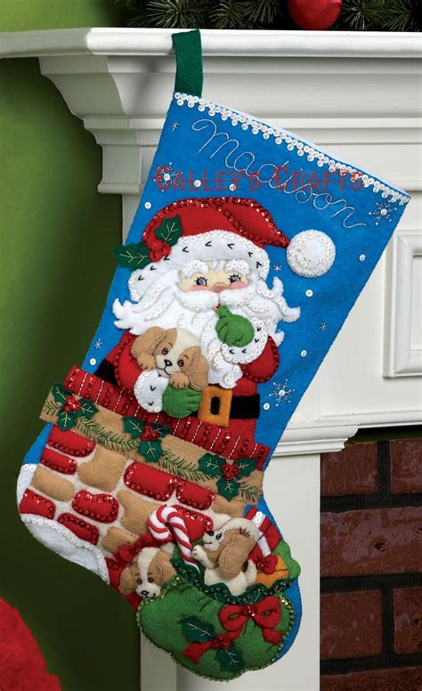 Santas Secret 18 Bucilla Felt Christmas Stocking Kit 86280 Fth