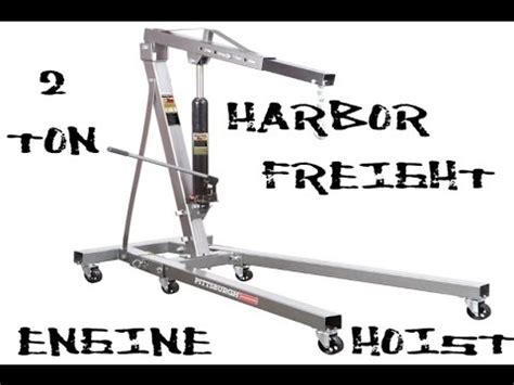 I suppose a one ton hoist would be smaller all around. Harbor Freight 2 Ton Engine Hoist & Load Leveler Review/Demo! - YouTube
