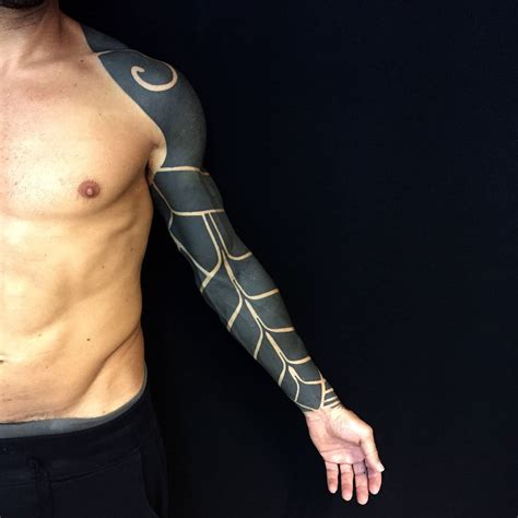 Amazing Ethnic Blackwork Tattoo Sleeves And Chest Best Tattoo Ideas