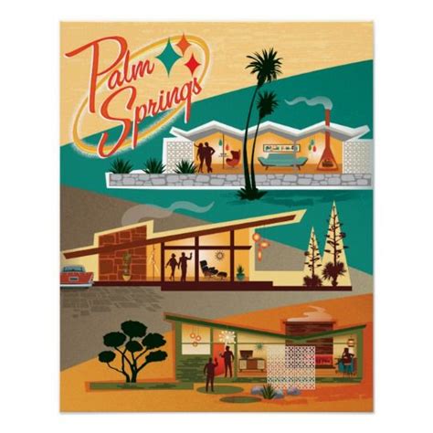 Maybe you would like to learn more about one of these? Mid Century Modern Palm Springs California Poster | Mid ...