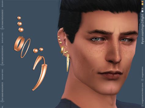 Ryan Male Earrings By Sugar Owl At Tsr Sims 4 Updates