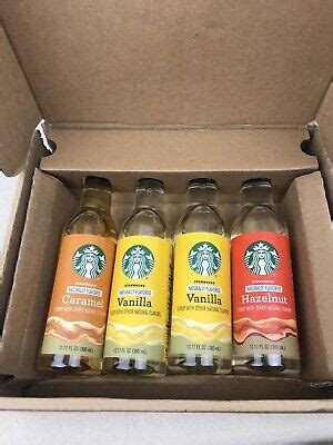 Starbucks Flavored Syrup Caramel Hazelnut Vanilla 12 Fl Oz Each Exp