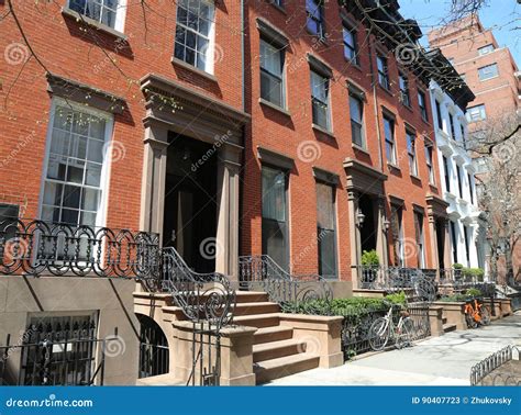 New York City Brownstones At Historic Brooklyn Heights Neighborhood