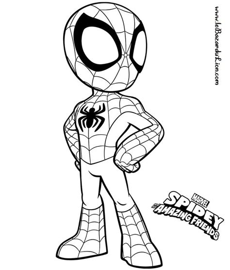 Coloriage Marvel Spider Man Amazing Friends Coloring Spider Peter