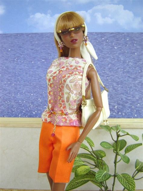 Ooak Summer Fashion For Silkstonefashion Royalty Dolls By Joby Originals Purple Lilac Coral