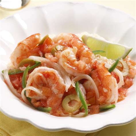This recipe includes a marinade for your shrimp, plus instructions for adding them to a skewer with pea pods and mandarin oranges. Shrimp Veracruzana Recipe - EatingWell