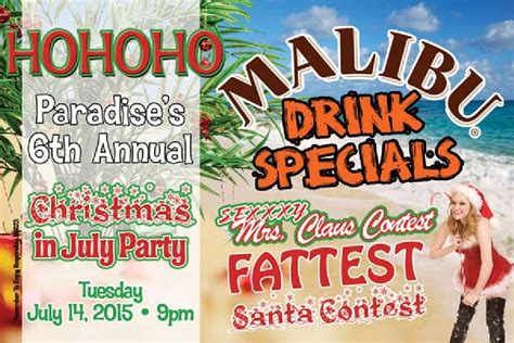 White elephant gift exchange · 2. Paradise Tropical Restaurant: 6th Annual Christmas In July ...