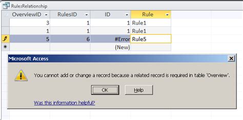 Vba How To Handle Referential Integrity For Inserts In Access Stack