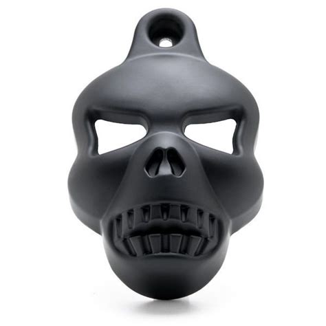 Motorcycle Accessories Black Skull Horn Cover Cowbell For 1992 2014