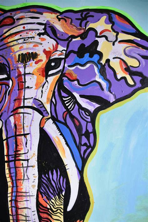 Elephant Painting Elephant Art Canvas Painting Unique Wall Etsy Uk