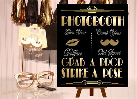 Including a speech bubble with the gangster asking for the password to enter the speakeasy is a fun. PRINTABLE Photobooth signGatsby party decoration by ...