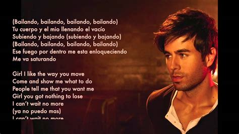 Bailando English Version By Enrique Iglesias Ft Sean Paul Lyrics
