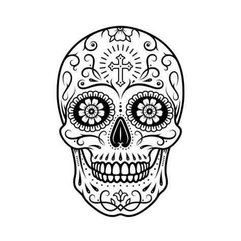 120 Black And White Day Of The Dead Tattoos Stock Photos Pictures