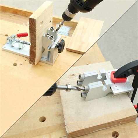 Pocket Hole Jig Drill Guide Master Kit Carpenter Joinery System