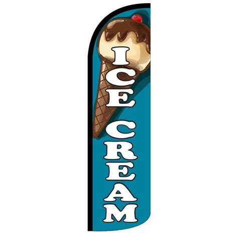 Ice Cream Polyester X In Feather Banner Feather Banners Neoplex Polyester