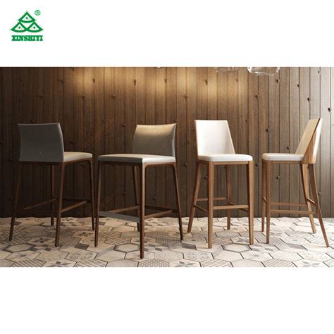 5 Star Hotel Restaurant Contemporary Bar Chairs Upholstered Counter