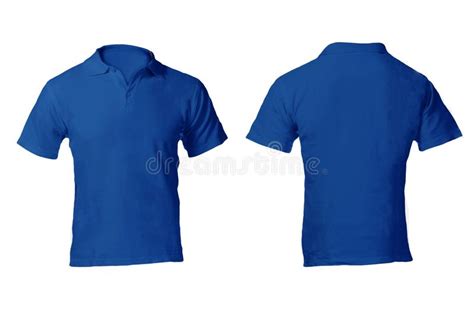 Mens Blank Blue Polo Shirt Template Stock Image Image Of Design