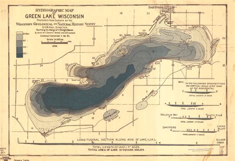Map Of The Day December 5 Hydrographic Map Of Green Lake Map Of The