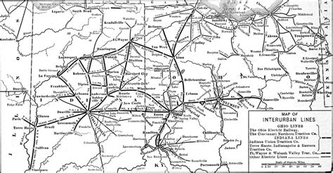 Interurban Lines In Indiana And Ohio 1908 Electric Railway Journal Via