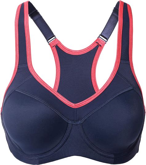 Syrokan Womens Full Support High Impact Racerback Lightly Lined