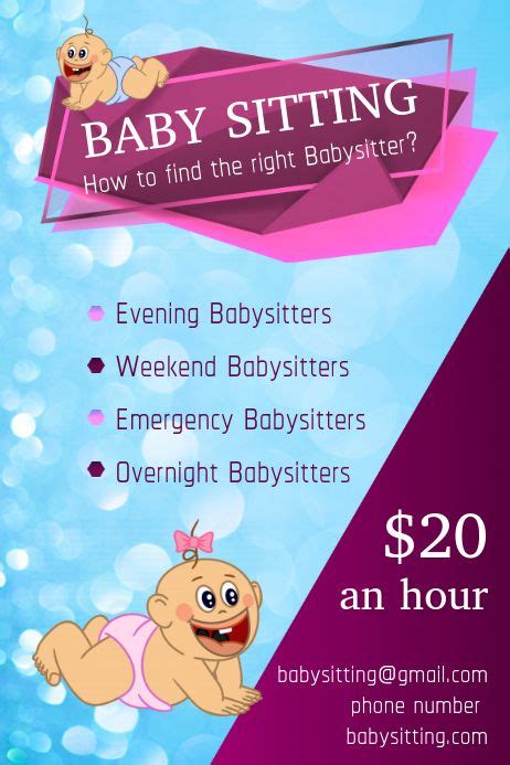 Printable Babysitting Flyer Template
