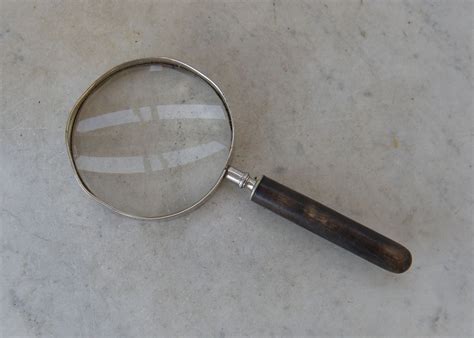 magnifying glass wood handle great magnification vintage 2 piece magnifier brass ferrule metal