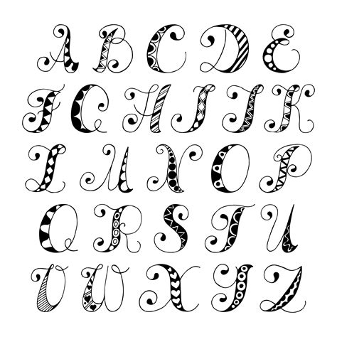 Sketch Alphabet Font Vector Art At Vecteezy