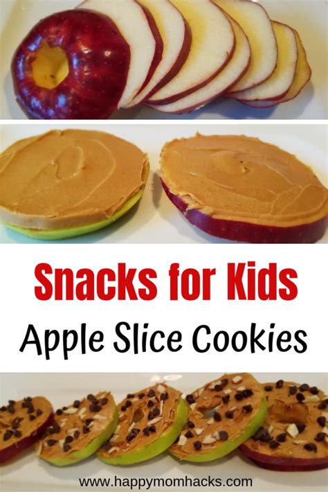 Easy Snacks For Kids Apple Slice Cookies Happy Mom