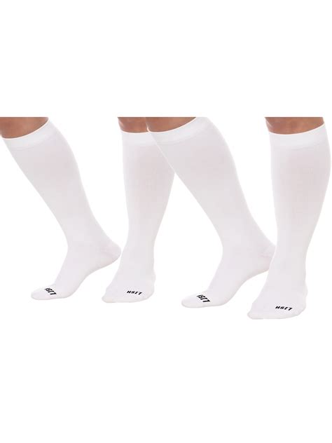 Graduated 15 25 Mmhg Knee High Plus Size Support Stockings By Lish Plain Jane Wide Calf