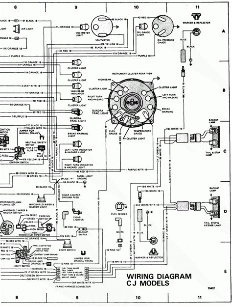 These diagrams are scanned from the 11 x 5' or so long & split into overlapping diagrams so. Jeep Cj7 Speedometer Wiring Diagram - Wiring Diagram explained-d - explained-d.led-illumina.it