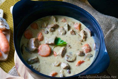 Blanquette de veau recette facile sans vin Aux délices du palais