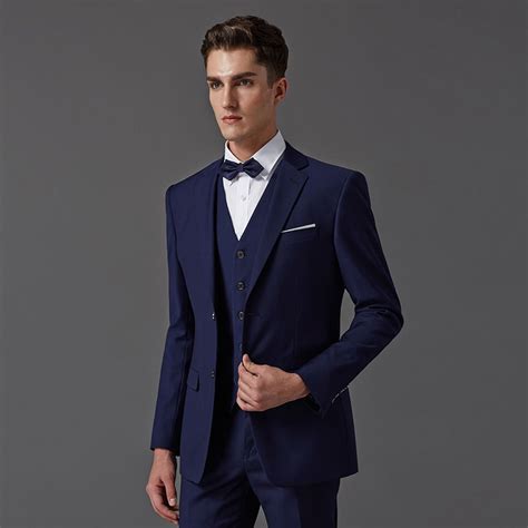 Buy Custom Made Dark Blue Men Suit