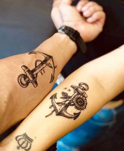 Couple Tattoo Matching Anchors Ideas For Couples Tattoo