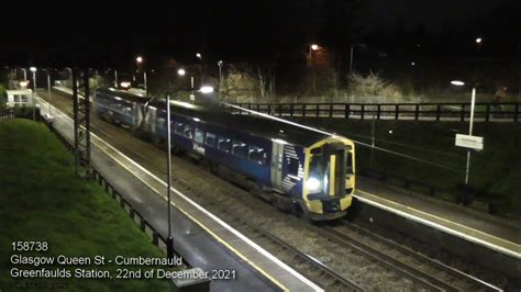 Scotrail 158738 Back On Cumbernauld Service For 385 22nd Of December