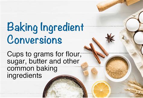 Baking Ingredient Conversions 1 Cup 12 Cup 13 Cup To Grams Ounces