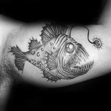 60 Angler Fish Tattoo Designs For Men Deep Sea Ink Ideas Angler