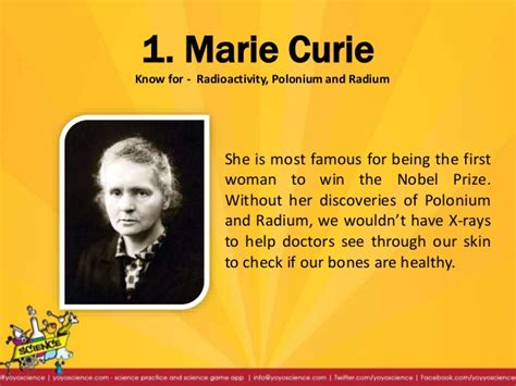 List of famous female scientists, listed by their level of prominence with photos when available. 10 women in science who changed the world.