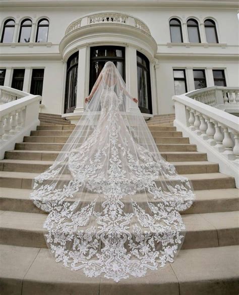 Sintético Foto Vestidos De Novia Con Velos Largos Mirada Tensa