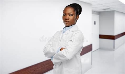 African American Female Doctor At Hospital Stock Photo Image Of