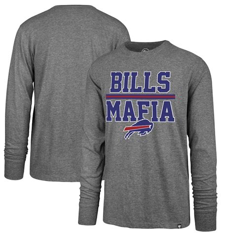 Mens 47 Gray Buffalo Bills Bills Mafia Super Rival Long Sleeve T Shirt