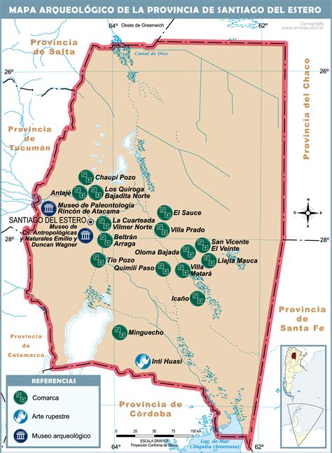 Mapa Arqueológico De La Provincia De Santiago Del Estero Ex