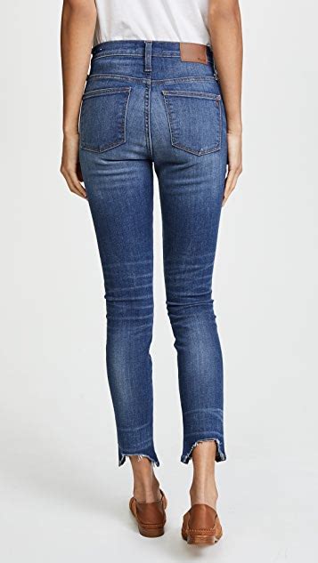 Madewell High Rise Skinny Jeans With Chewed Hem Shopbop