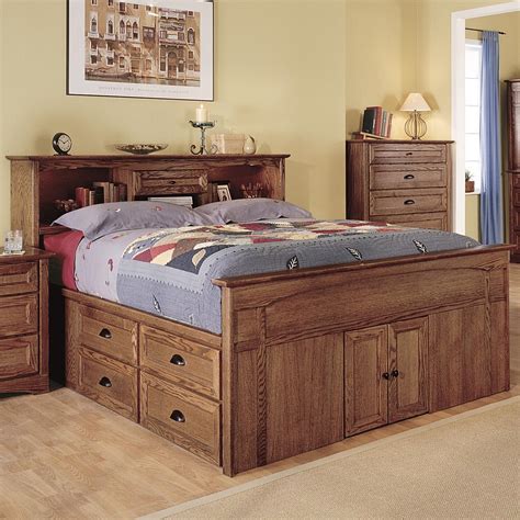 The storage boxes are easy to roll out and in thanks to the castors on the base. Bedroom: New Design Of Queen Captains Bed For Your Bedroom ...